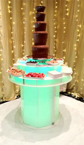 Chocolate Fountain on Illuminated Stand