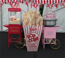 Candy Floss and Popcorn Cart Hire in London from Fruits and Fountains