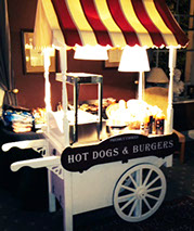 Hot Dogs and Burgers Cart at Event - Fruits & Fountains