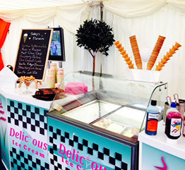 Ice Cream Bar with a wide selection of flavours at Fruits & Fountains Client Event