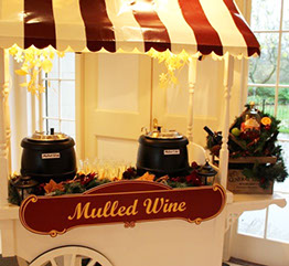 Mulled Wine and hot Cider Station for Party hire at Christmas