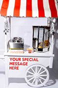 Personalised Nachos Cart with "your own message" for hire