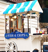 Traditional Fish & Chips Cart hire in London from Fruits & Fountains