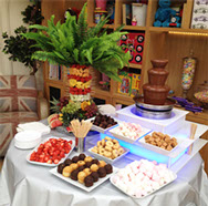 Sweets, Fruit and Chocolate Fountain 